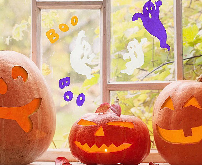 GOD STICKER CU GEL GHOSTS - BOO, 20*20CM PF-NZDB [1]