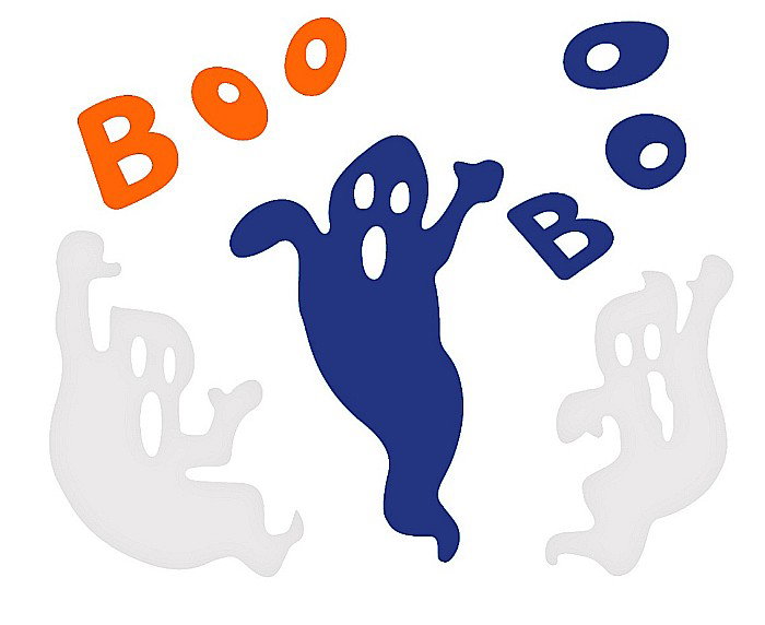 GOD STICKER CU GEL GHOSTS - BOO, 20*20CM PF-NZDB [2]