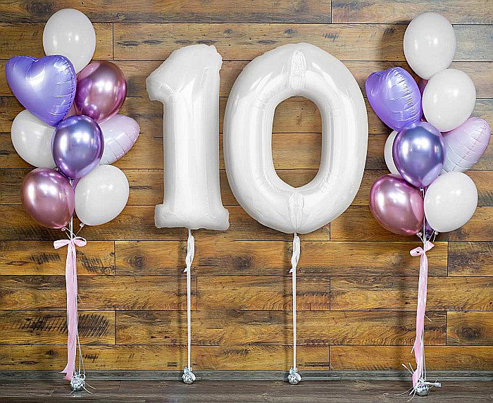 GOD BALON FOLIE ALUMINIU B&C Number 0, white, 92cm CH-B9B0 [2]