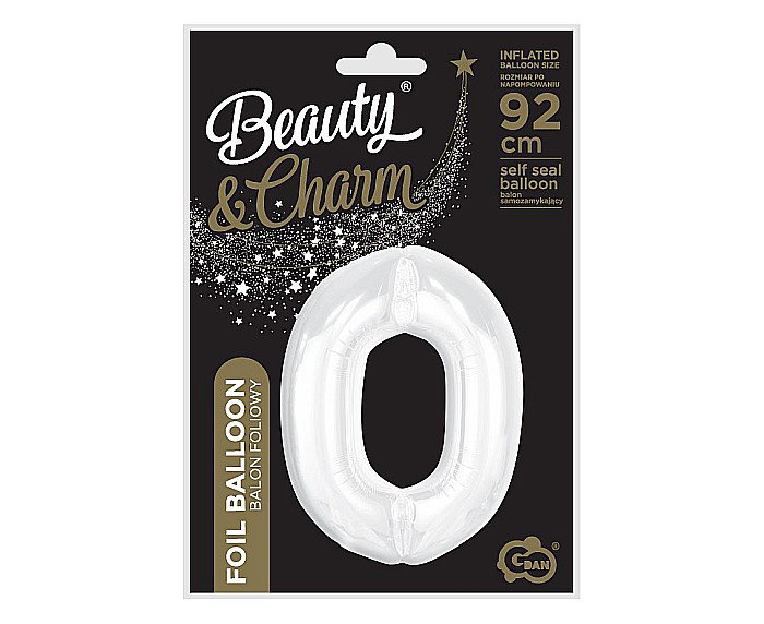 GOD BALON FOLIE ALUMINIU B&C Number 0, white, 92cm CH-B9B0 [3]
