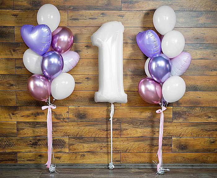 GOD BALON FOLIE ALUMINIU B&C Number 1, white, 92cm CH-B9B1 [2]