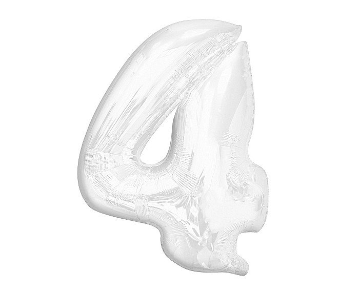 GOD BALON FOLIE ALUMINIU B&C Number 4, white, 92cm CH-B9B4 [1]