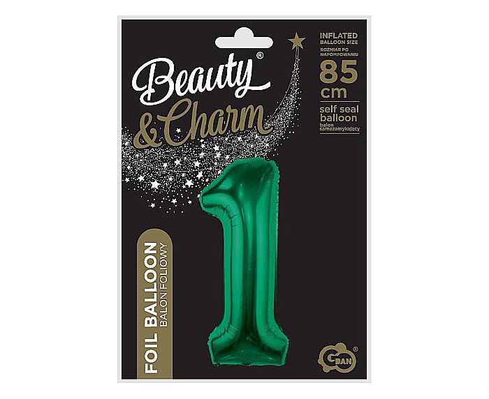 GOD BALON FOLIE ALUMINIU Number 1, bottle green, 85cm CH-B8B1 [2]