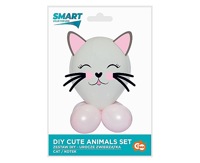 GOD SET BALON SMART Cute Animals - Cat, 13-30cm, 7pcs GZ-UZKO [3]