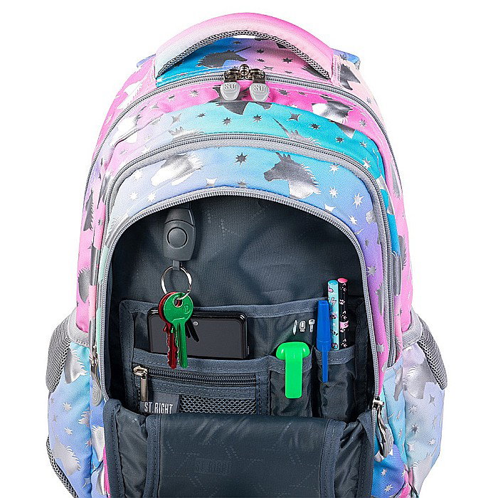 MA RUCSAC SCOLAR ST.RIGHT 3 COMPARTIMENTE OMBRE UNICORN BP-26 645112 [8]