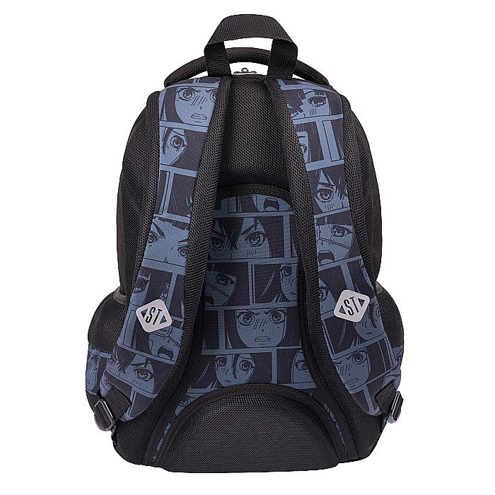 MA RUCSAC SCOLAR ST.RIGHT 3 COMPARTIMENTE BLACK ANIME  BP-57 667886 [3]