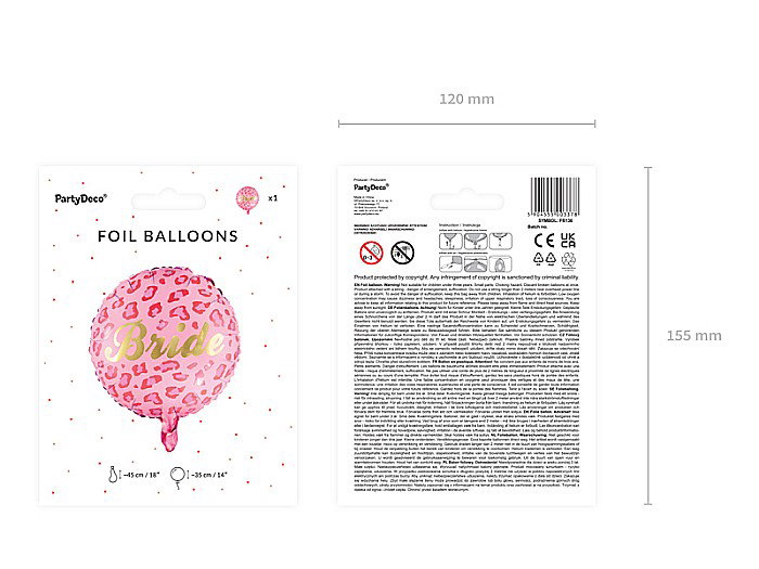 PD BALON FOLIE ALUMINIU Bride, 45cm FB136 [8]