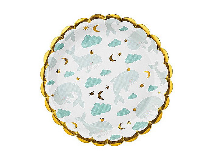 PD FARFURII CARTON Whales, mix, 18cm 6/set TPP78 [1]