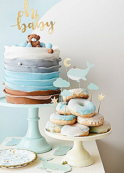 PD FARFURII CARTON Whales, mix, 18cm 6/set TPP78 [3]