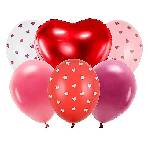 PD BALOANE Balloon set, Be mine valentine 30cm, mix 6/set ZB1 [1]