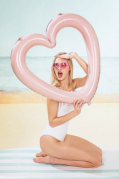 PD BALON FOLIE ALUMINIU Heart frame, 86x83.5cm, light pink FB207P-081J [3]