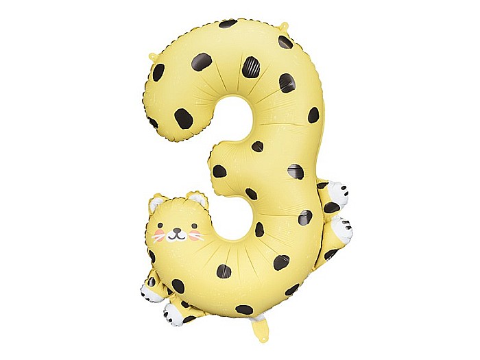PD BALON FOLIE ALUMINIU Number 3 - Cheetah, 68x98cm, mix FB163-3 [2]