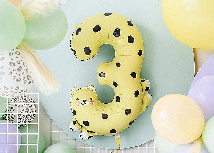 PD BALON FOLIE ALUMINIU Number 3 - Cheetah, 68x98cm, mix FB163-3 [3]