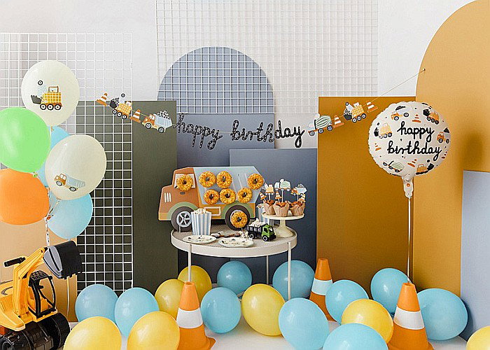 PD BALOANE Balloons 30cm, Construction vehicles, pastel light cream 6/set SB14P-334-000-6 [3]