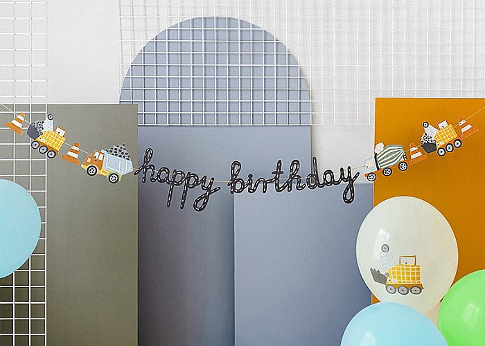 PD BALOANE Balloons 30cm, Construction vehicles, pastel light cream 6/set SB14P-334-000-6 [4]