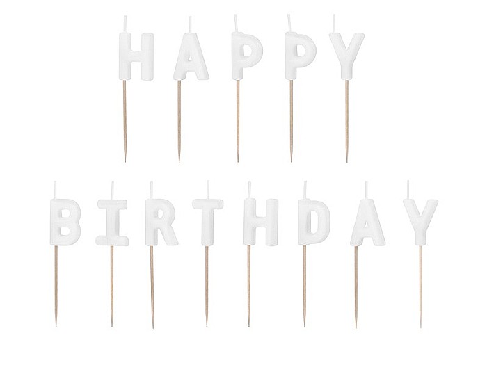 PD LUMANARI TORT Happy Birthday, white, 2.5cm 13 litere SCS-13-008 [2]