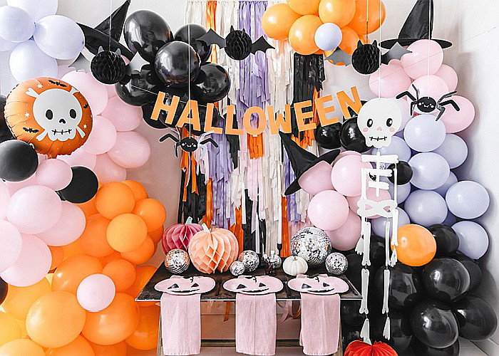 PD DECORATIUNI DIN HARTIE, Paper decoration Spiders, 27x17cm, black 5/set DNT10 [4]