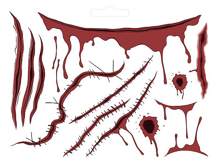 PD TATUAJE TEMPORARE SCARS, MIX 13/SET TAT14 [1]