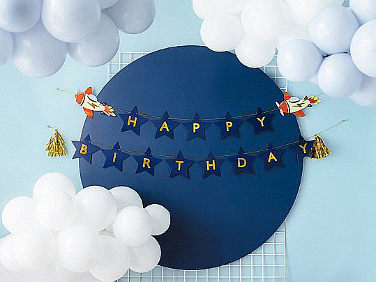 PD BANNER Happy Birthday Airplanes, 2.5cm, mix GRL108 [1]