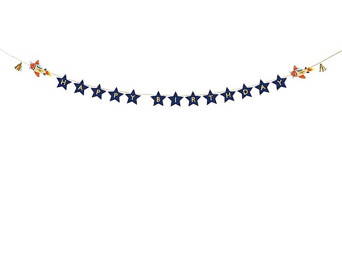 PD BANNER Happy Birthday Airplanes, 2.5cm, mix GRL108 [2]