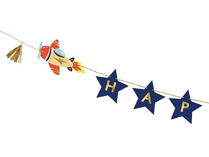 PD BANNER Happy Birthday Airplanes, 2.5cm, mix GRL108 [3]