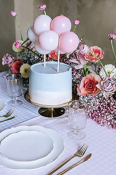 PD DECORATIUNI PENTRU TORT Balloon cake topper, pink, 29cm KBT3-081 [3]