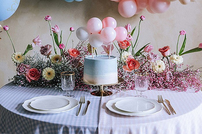 PD DECORATIUNI PENTRU TORT Balloon cake topper, pink, 29cm KBT3-081 [4]