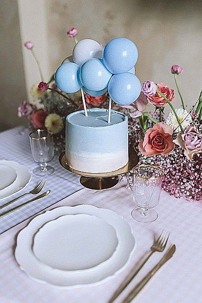 PD DECORATIUNI PENTRU TORT Balloon cake topper, blue, 29cm KBT3-001 [3]