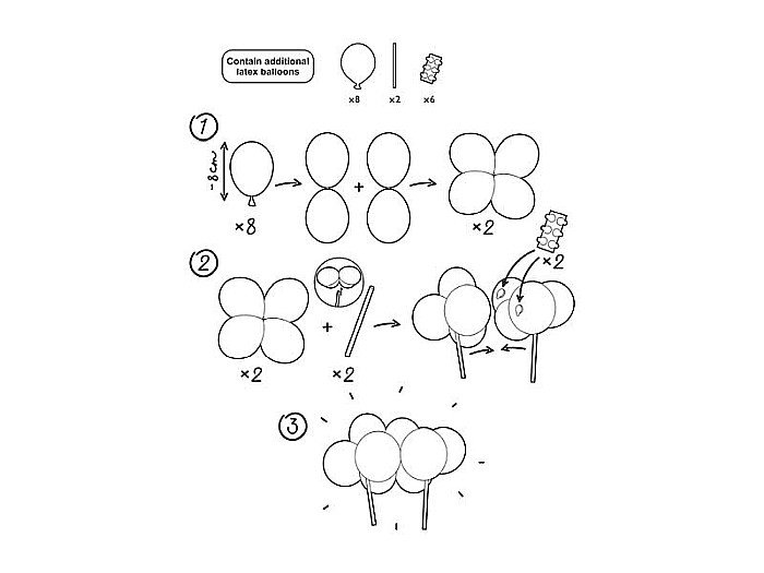 PD DECORATIUNI PENTRU TORT Balloon cake topper, blue, 29cm KBT3-001 [6]