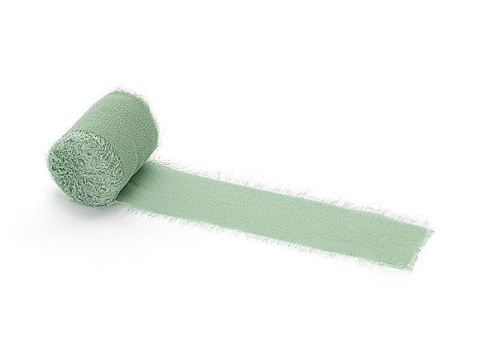 PD BANDA CHIFFON Ribbon chiffon, pistachio, 40mm/5m 3/set WJ40-096 [1]