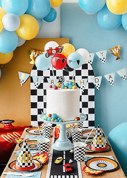 PD DECORATIUNI PENTRU TORT Balloon cake topper Car, mix, 29cm KBT4 [2]