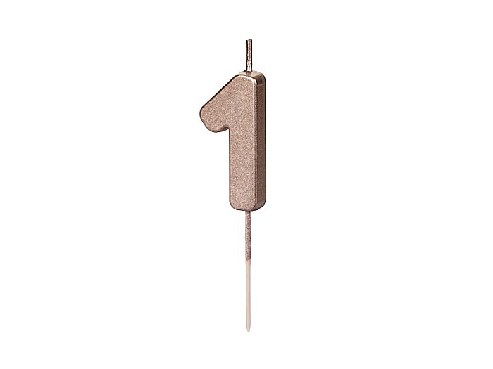 PD LUMANARI TORT Number 1, rose-gold, 4.5cm SCU12M-1-019R [1]