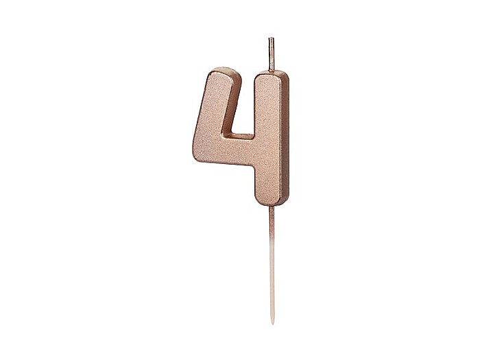 PD LUMANARI TORT Number 4, rose-gold, 4.5cm SCU12M-4-019R [1]