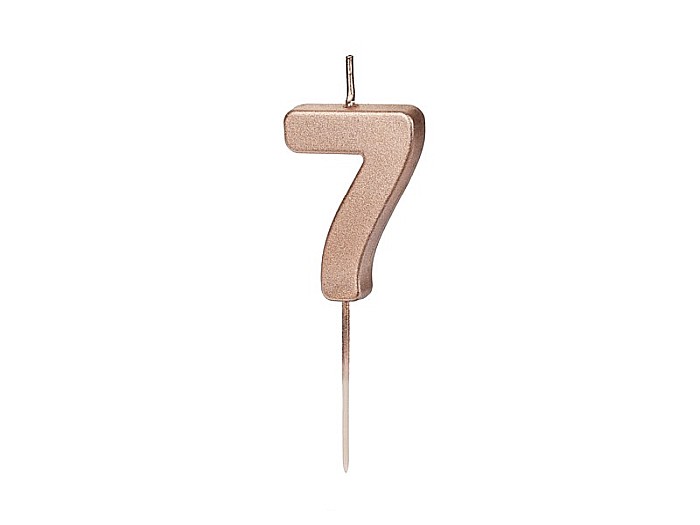 PD LUMANARI TORT Number 7, rose-gold, 4.5cm SCU12M-7-019R [1]