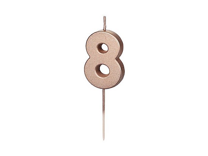PD LUMANARI TORT Number 8, rose-gold, 4.5cm SCU12M-8-019R [1]