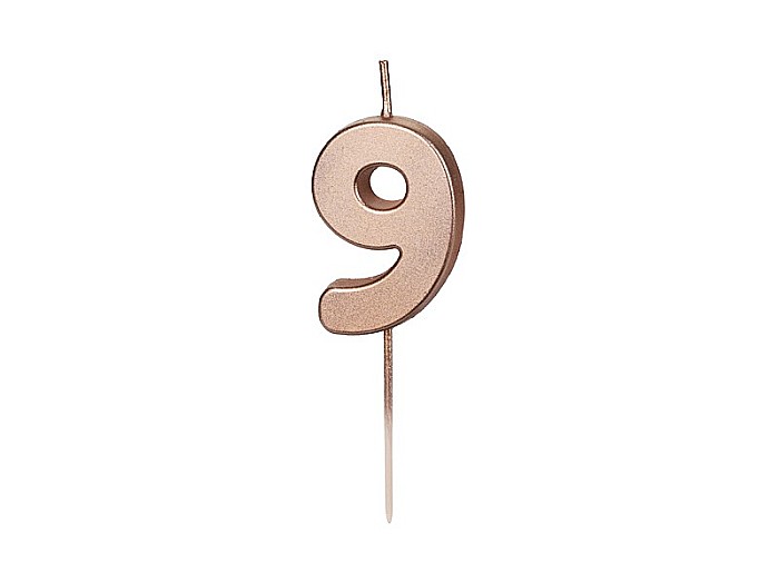 PD LUMANARI TORT Number 9, rose-gold, 4.5cm SCU12M-9-019R [1]