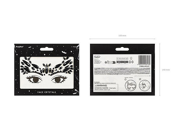 PD DECORATIUNE PARTY PENTRU FATA CRISTAL BLACK 14*8.5CM NDT4-010 [3]