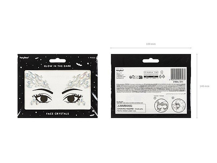 PD DECORATIUNE PARTY PENTRU FATA CRISTALE GLOW IN THE DARK 14*8.5CM NDT3 [3]