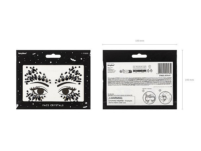 PD DECORATIUNE PARTY PENTRU FATA CRISTALE NEGRE 15*9CM NDT6-010 [3]