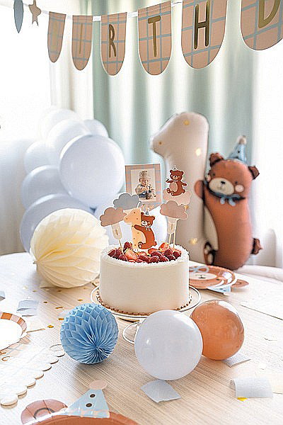 PD LUMANARI TORT Number 1, With Teddy bear, mix 7cm SCS-25-1 [2]
