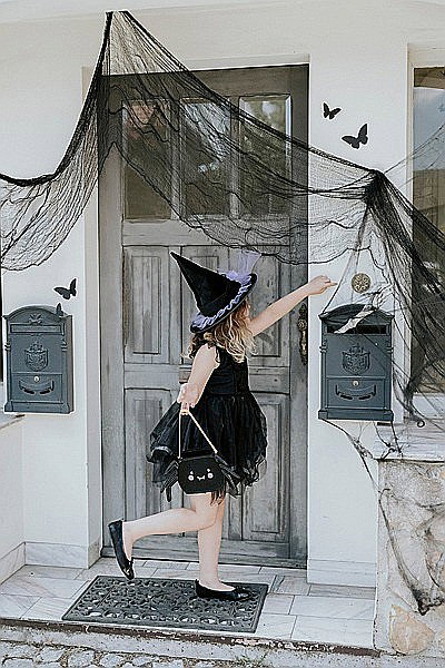 PD PALARIE VRAJITOARE CU FUNDITA Witch Hat, 29cm, black CWH3 [4]