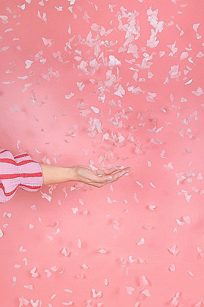 PD CONFETTI CANNON Pink butterfly, tube shooter, 20cm TUKBT20-081 [4]