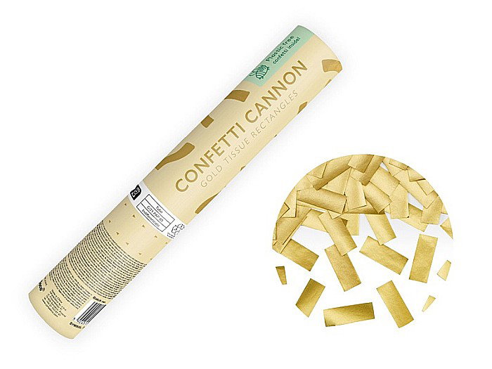 PD CONFETTI CANNON Gold streamers, tube shooter, 20cm TUKB20-019 [1]