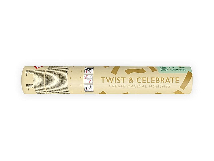 PD CONFETTI CANNON Gold streamers, tube shooter, 20cm TUKB20-019 [2]