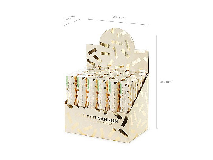 PD CONFETTI CANNON Gold streamers, tube shooter, 20cm TUKB20-019 [5]