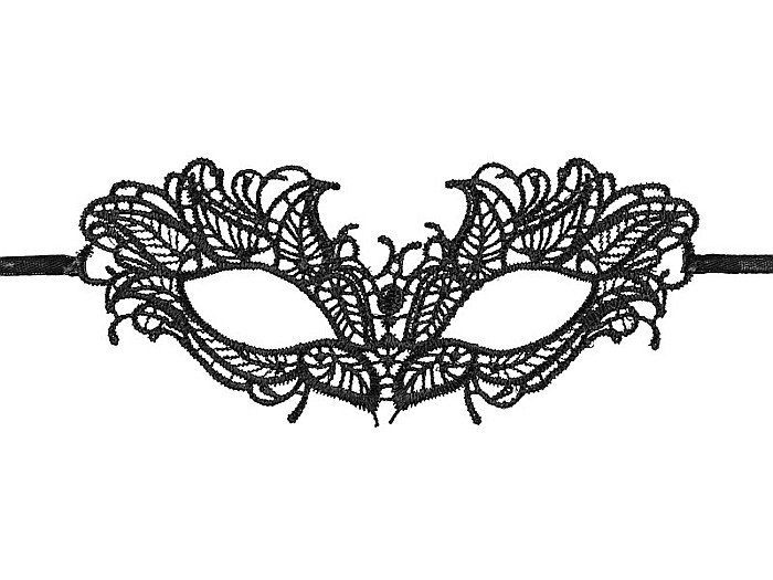 PD MASCA, Carnival mask lace, pattern 2, black 8 x 21cm MAS12-010 [1]