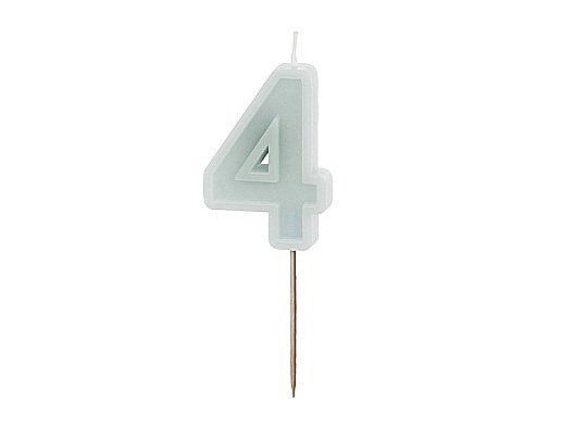PD LUMANARI TORT Number 4 , light mint, 6cm SCU14-4-103J [1]