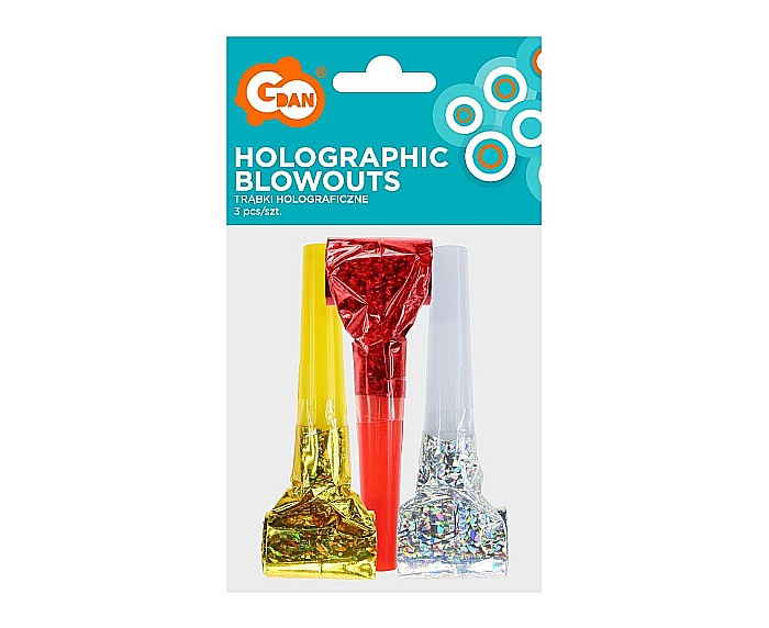 GOD FLUIERE DIN HARTIE PARTY Holographic blowouts 3/set PZ-TRH3 [2]