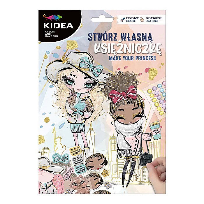 DE SET CREATIV CU STICKERE SI DIAMANTE - CREEAZA-TI PROPRIA PRINTESA KIDEA SWKKA [1]