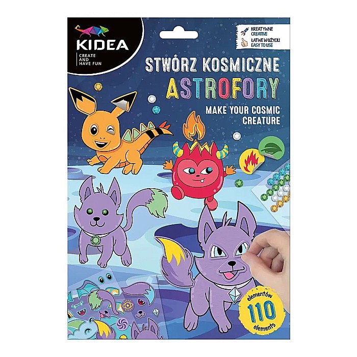 DE SET CREATIV CU STICKERE SI DIAMANTE - CREEAZA-TI PROPRIILE CREATURI COSMICE KIDEA SKAKA [5]